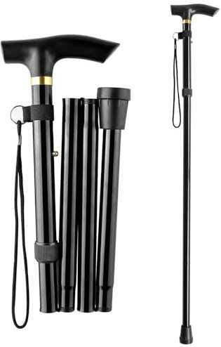 Walking Stick, Folding Walking Sticks for Women & Men,Heavy Duty,Lightweight,Adjustable Collapsible Walking Stick for Elderly and Arthritis Disabled