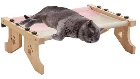 Amaca per gatto per davanzale della finestra, letto per gatto per davanzale della finestra, mensola per davanzale per gatto in legno, mensola per davanzale regolabile per gatto, sedile estraibile per