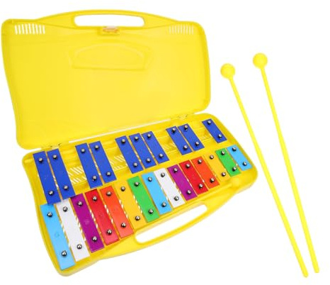 SHOWERORO Twenty-five-tone Metallophone Percussion Boys and Girls Musical Toy for Early Education Classroom Music Instruments Boy Girl Xylophone for Learning