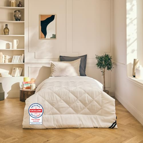 DREAMWAY Edredón Relleno Nórdico 140x200 cm para Cama 90, Edredón de Fibra 150gr/m², Ligero, Suave, Transpirable para Primavera y Verano (200x140 cm)