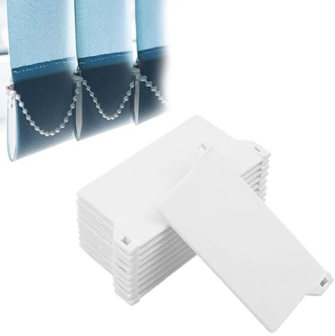 10 pezzi di ricambio per tende, lamelle per tende, 127 mm, pesi 5 pollici, adatto per tende verticali, tende, accessori per porte e finestre
