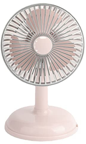 Retro Style USB Desk Fan Mini Table Fan 2 Speed Angle Adjustable Fan for Home Office Car Outdoor Travel