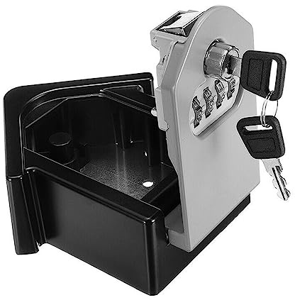 Caja Fuerte, Caja fuerte de 4 dígitos, caja de almacenamiento con cerradura de llaves, soporte de montaje en pared, caja organizadora combinada, doble seguro for el hogar, Hotel, escuela, Universal