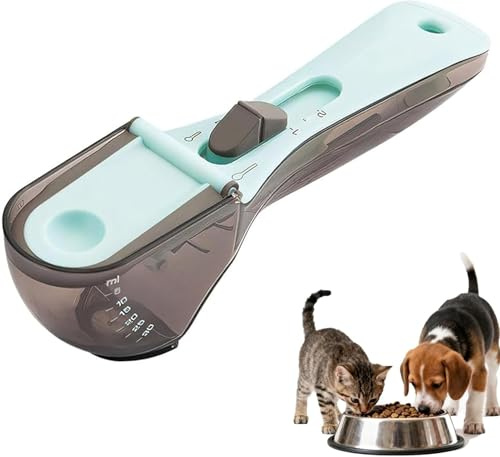 Generico Cuillère doseuse réglable, doseur pour nourriture pour chien, pour chats avec balance, contrôle précis, pour animaux domestiques, mesure de nourriture