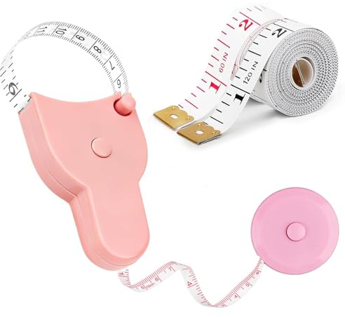 3 Stück Maßband Flexibles, Teleskop Schneidermaßband 1.5m/2m/3m, Massband Körper, Klein Maßband Nähen Bandmaß, Beidseitiges Körpermaßband Weiß, Ideal für Fitness, Schneiderei und DIY (bunt-1)
