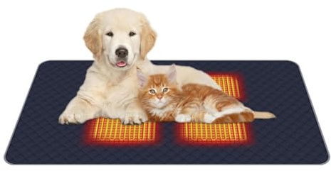 Générique Pet Cushion Warmer - Adjustable USB Fast Heating, Non-Slip Mattress with 4 Timer Modes, Thermal Cushion, Breathable Heated Mat for Garden, Home, Car, Travel