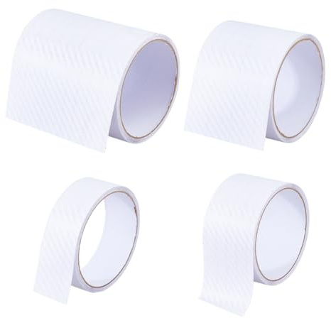 SUPERFINDINGS 4 Roll 20M Bike Frame Protection Tape Bicycle Frame Protector Sticker 30/50/70/100mm Width PVC Mountain Bike Frame Guard Chainstay Protector Carbon Filter Pattern for Gravel MTB