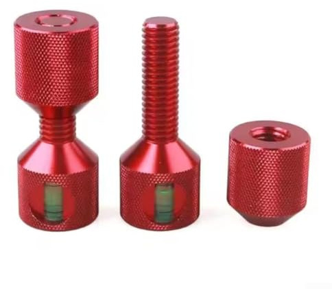 2Pcs 1-1/8 Pollice Due Fori Flangia Allineamento Pin Con Livello Integrato, Strumento Di Centraggio Flangia Tubo In Alluminio Per 1/2-14 Pollici 150LB