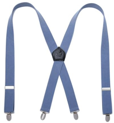 KANGDAI Men Braces Strong Metal Clips 4 X Back Durable Elastic Adjustable Suspenders Heavy Duty Mens Braces