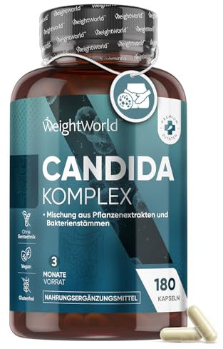 Candida Support - 180 Capsules - 3 Months Supply - With a Blend of 9 Botanicals, 1 Plant-Derived Compound, 3 Key Nutrients & 2 Probiotics - Non-GMO & Gluten-Free - Candida Supplement - Vegan-Friendly