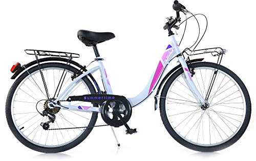 Dino Bikes Bicicletta da Donna 24 pollici - Aurelia Summertime Bike Bianca