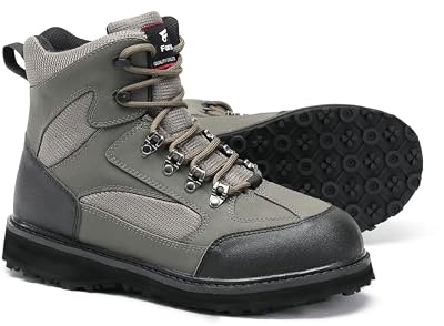 8 Fans Wading Boots for Men,Anti-Slip Rubble Sole Comfortable Durable Material Good for Fishing or Hunting Size14
