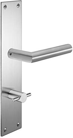 ck-türbeschläge Renovierungsgarnitur Langschild Q | 2 mm Schildstärke | V2A Edelstahl matt geb. | 250x55x2 mm | New Orleans (WC/Bad)