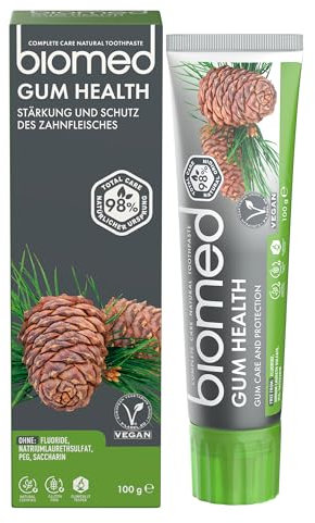 Biomed Gum Health 98% Natural Toothpaste | Gum Strength & Protection | Sage Ecalyptus Rosemary Cedar Essential Oils, Vegan, SLES Free 100g