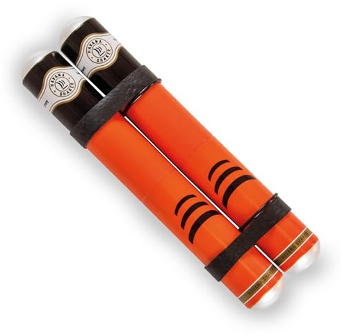 Schlagwerk SK17 Havanna Shaker Long 17 cm - Percussion Shaker aus Metall - echte Havanna Zigarrenhülse - Doppelshaker für coolen Sound - Profis und Einsteiger - Made in Germany