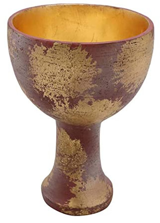 Copa del Santo Grial de Indiana Jones - Cáliz de Cristo en Resina, Decoración de Halloween, Réplica de Utilería, Colección de Lujo, Regalo, Artesanía Cruzada