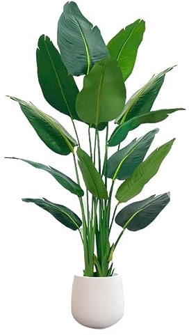 OXOAMP Albero Finto Uccello del Paradiso Banano Artificiale Accessori for la Decorazione della casa Piante Artificiali Decorazioni for la Stanza Bonsai Piante finte Home Decor (Size : 180cm)