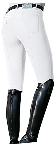 BOTCAM Pantalon pour adolescent - Taille d'équitation - Pour femme - Noir