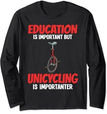 Einrad Fahrrad Lustiges Training Lernen Radfahren Langarmshirt