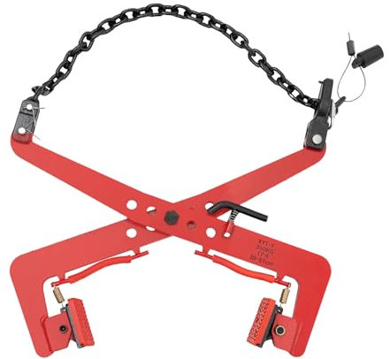 Alnemy Steinheber, Hebezange, Bordsteinträger, Versetzzange, Steinträger, Hebezange Bordstein, Steinträger Heber, Steingreifer Verstellbare Öffnung, Max Ziehkapazität 350kg (Rot, 9-17 Zoll)