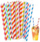100 pajitas de papel coloridas, pajitas desechables para fiestas, multicolor, a granel para beber, manualidades, cumpleaños, bodas, decoraciones de fiesta