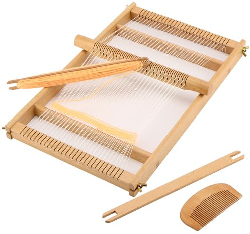 UNGFEI Kit di telaio in legno da 38 x 28 cm, telaio per tessitura, kit fai da te in legno per adulti principianti progetti realizzati a mano