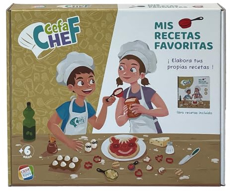 Cefa Toys - Cefa Chef, Mis Recetas Favoritas, Set de Cocina Infantil, Recetas y Experiencias Culinarias, Método de Aprendizaje Seguro y Divertido, A Partir de 6 Años