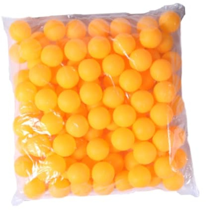 F Fityle Pong-Bälle, Tombola-Bälle, Ersatzbälle für Aktivitäts-Bingo-Spiel, Tischtennisbälle für Kunsthandwerk, Partyzubehör, Katzenspielzeug, 100 Stück Gelb
