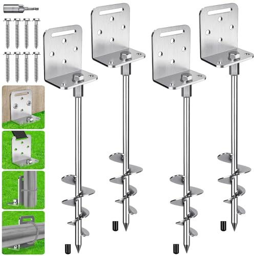 BeneLabel Ancrage Sol 50cm Ancrage de Balancoire 4pcs/Base L