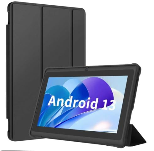 GOZZGEAR Android 13 Tablets 7 inch, Parental Control,Tablet PC, Bluetooth, Dual Camera, WiFi, Portable Tablet PC with Black Case 2-Year Warranty