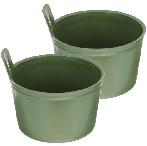 GRIRIW Louche à Eau de Jardin en Plastique Robuste Lot de 2 Pelles à Eau Pratiques Capacité Grosse pour Arrosage de Fleurs et Légumes Ustensile Multi-Usage pour Usage Domestique et
