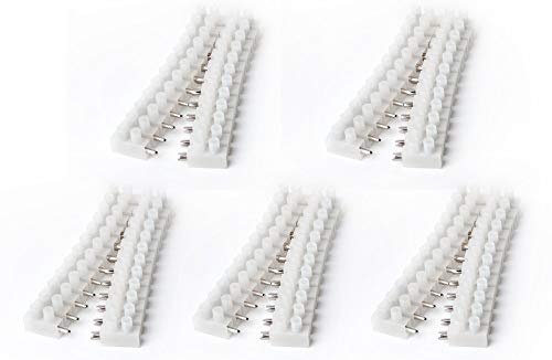 edi-tronic 5 Paare Lüsterklemmen steckbar bis 6 mm² 12-polig 12 Fach Kabel Klemmen 6mm² weiß