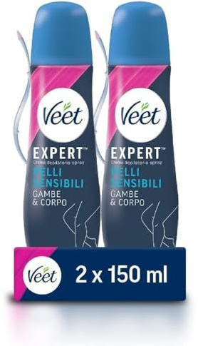 Veet Epilier-Spray – für empfindliche Haut – 150 ml (2 Stück)