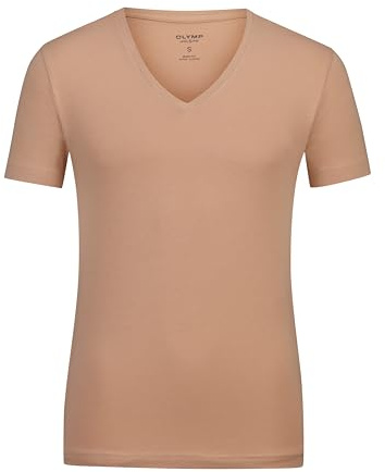 OLYMP Herren Oberhemd Langarm Level Five - Jersey Hemd, Atmungsaktives Gewebe, NY Kent Kragen, Extra Dünn - Hemden Herren - Beige