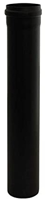 ACCESSORI TUBO GOMITO STUFA PELLET NERO ACCIAIO DIAMETRO 80 (TUBO 100 CM 80 MM)