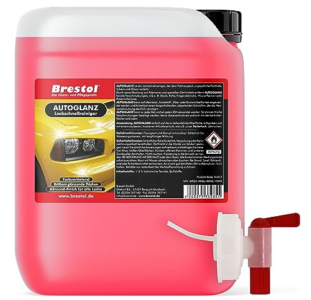 Brestol Autoglanz 25 Liter gebrauchsfertig + Auslaufhahn 61 mm - Sprühwax mit Abperleffekt Abperl-Effekt - Lackschnellreiniger Lackreiniger Autolackreiniger Sprühreiniger Lackversiegelung Sprühglanz