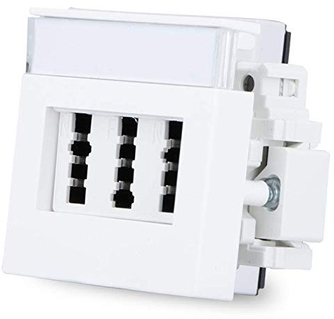Einbausteckdose 1-6 Fach für Livolo Einsätze Fußboden Bodentanks versenkbar optional mit Livolo Einsätzen zum selber bestücken (Telefon-Anschlussdose NFN - TAE-LEG)