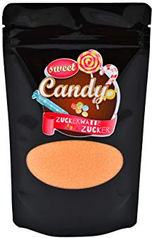 Hopser Food Fun Aromazucker Farbzucker für Zuckerwatte, Zuckerwattemaschinen, Popcorn, Dekorieren (200 g, Orange)