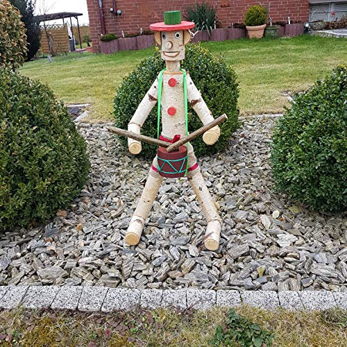 Dormax Gartendeko Schlagzeuger Hexe Korbgeflecht, Rattan, Körbe, Pflanzkorb, Pflanzkasten, Schaukel Kutsche Verschiedene Modelle