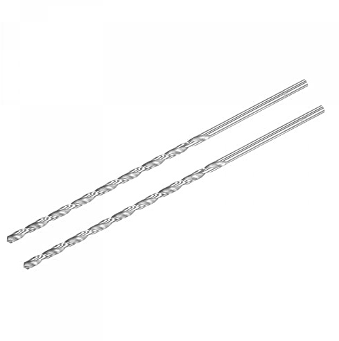sourcing map HSS, punte elicoidali extra lunghe, diametro del trapano da 5,5 mm, lunghezza 300 mm, 2 pezzi