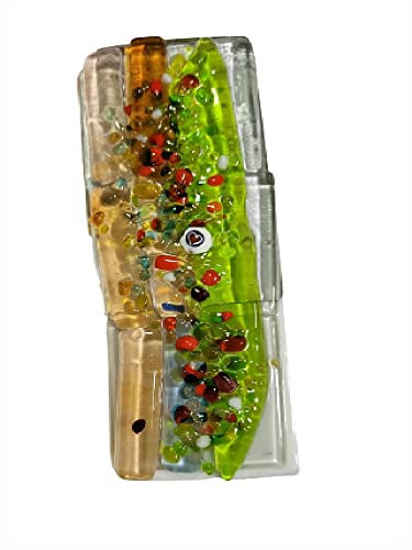 1 Briefbeschwerer, Länge: ca. 10 cm, Dicke: 5 bis 8 cm, Art FC6 c2, Glas, Murano-Glas, Einzigartige Stücke, hergestellt in Italien, Schlüsselanhänger