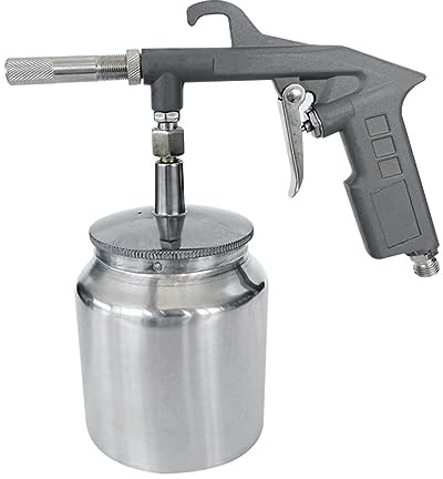 Sand Blaster Gun Kit, Portable Sandblaster With 750ml Aluminum Pot, Hand Held Sand Blasting Spray Gun Sand Blasting Abrasive Media, Black Steel Jade, Corundum, Glass Beads, Etc.