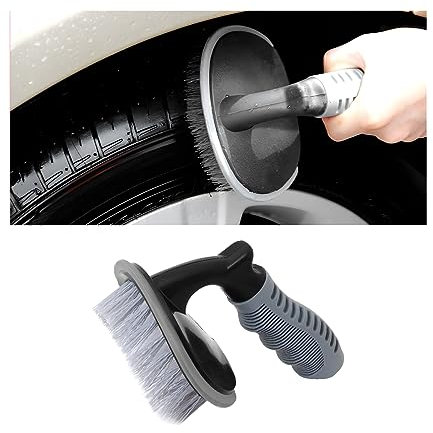 JNNJ Brosses De Nettoyage pour Roues De Voiture, Brosse à Jantes De Voiture pour Jantes, Brosse d'entretien Jantes Pneus Voiture, Outil Lavage Brosse Pneu pour Voitures, Moto Ou Vélo(T-Shape)