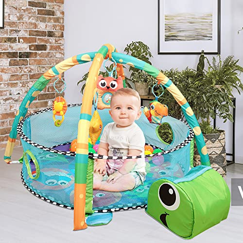 Baby Spieldecke, Spiel- & Krabbeldecken, Spielbögen, Baby Gyms Spielbogen, Baby Spielmatte mit Spielzeug Abnehmbarem Babyspielzeug (A-3/Grün)