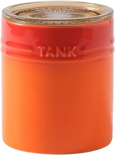 Sucrier en céramique, pot à épices, sucrier en céramique dégradé avec couvercle, sucrier solide avec cuillère, pot à épices en porcelaine rouge 400 ml/14 oz (couleur : rouge) (couleur : rouge, taille