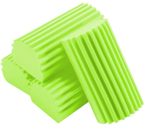 Adyoney 4-Pack Damp Cleaning Sponge Brush Set - Suitable for Kitchen and Car Window Cleaning,Mirrors, Window Track Grooves - Multi-Functional Cleaning Products That are Efficient Cleaning Tools(Green)