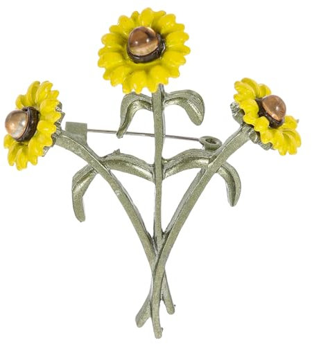 Zarte Sonnenblumen Brosche aus Legierung für Kleidung und Hut