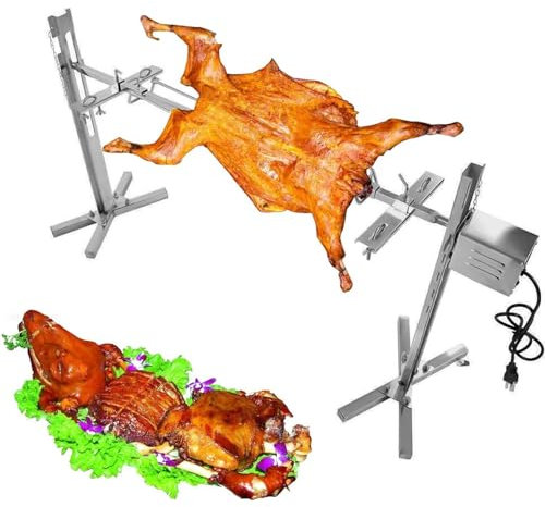 Kit Per Griglia Girarrosto Per Barbecue Automatico Da 15 W, Asta Per Spiedo Elettrico, Kit Motore Universale Per Campeggio All'Aperto, Girarrosto Per Girarrosto, Grande Griglia In Acciaio Inossidabil