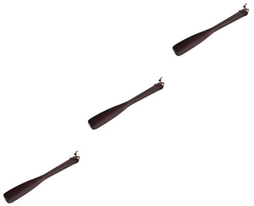 Holibanna 3pièces Handled Wooden Shoe Horn Shoehorn Tool for Men Women Kids Seniors and Pregnancy