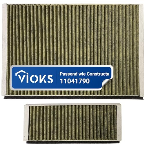VIOKS Aktivkohlefilter 2er Set Ersatz für Bosch Siеmens Neff Constructa 11041790 11018700 DWZ0AK0A0 Z51AIA0X0 Geruchsfilter Heckfilter - Abzugshaube Filter Clean Air Filter für Dunstabzugshauben